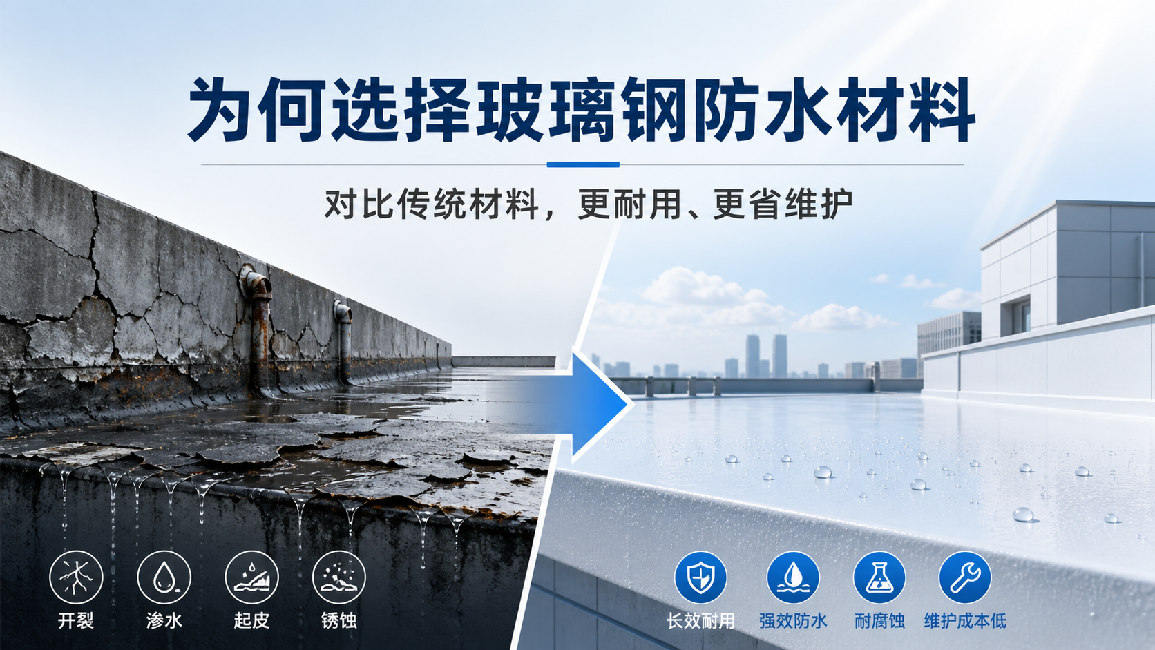 在营口，为何选择玻璃钢防水材料而非传统材料